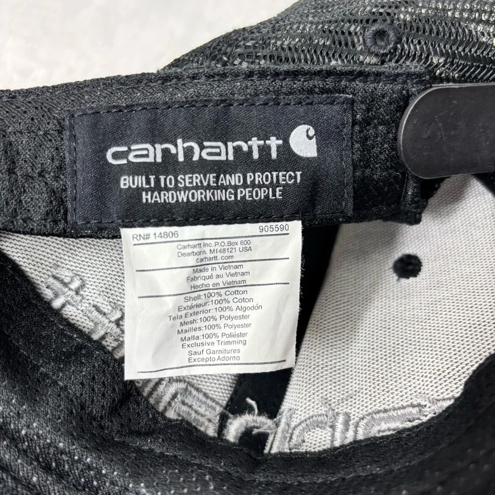 Carhartt Hat Cap Black Trucker Work Wear Snap Back Mens Casual‎